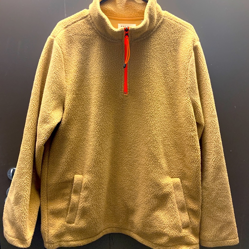 Tan/Brown and Orange Zip Up